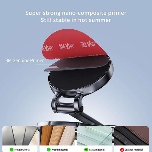 حامل الهاتف المغناطيسي 360° - يثبت هاتفك في ثانيتين Support Téléphone Voiture MagSafe Pliable