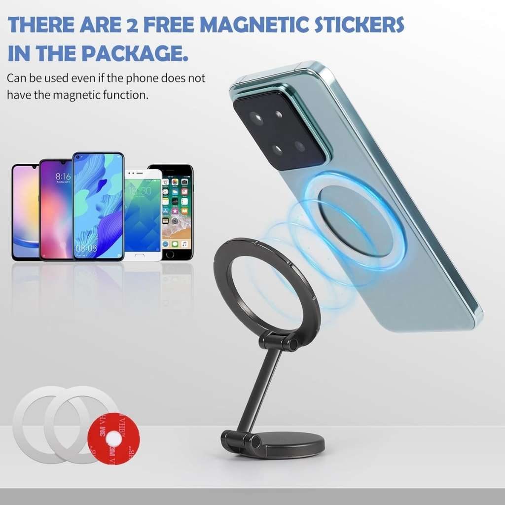 حامل الهاتف المغناطيسي 360° - يثبت هاتفك في ثانيتين Support Téléphone Voiture MagSafe Pliable