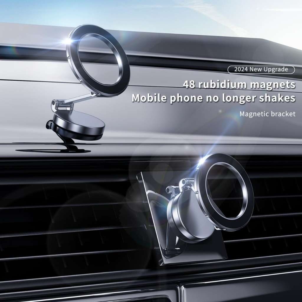 حامل الهاتف المغناطيسي 360° - يثبت هاتفك في ثانيتين Support Téléphone Voiture MagSafe Pliable