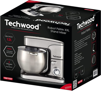 Techwood Robot Pétrin Professionel 12L 2000W TRO-1226